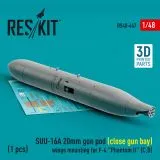 SUU-16A 20mm gun pod (close gun bay) for F-4C/D 1:48 SUU-16A 20mm gun pod (close gun bay) for F-4C/D 1:48