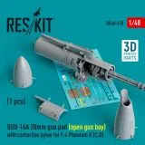 SUU-16A 20mm gun pod (open gun bay) w/ centerline pylon for F-4C/D 1:48
