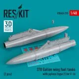 F-16 370 Gallon wing fuel tanks w/ pylons (type 2) 1:48