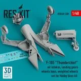 F-105 air intakes, landing gears with wheels bays 1:48