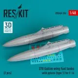F-16 370 Gallon wing fuel tanks w/ pylons (type 1) 1:48