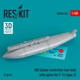 F-16 300 Gallon centerline fuel tank with pylon (type 2) 1:48