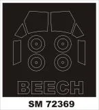 Beech Traveler mask for AZmodel 1:72