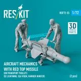Aircraft mechanics w/ Red Top missile (on transport trolley) 1:72 Aircraft mechanics w/ Red Top missile (on transport trolley) 1:72