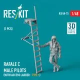 Rafale C pilot with ladder - type 1 1:48