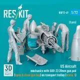 US Aircraft mechanics with SUU-23 20mm gun pod 1:72