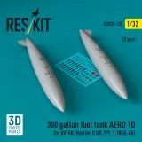 300 gallon fuel tank AERO 1D for AV-8B, Harrier II GR.7/9, T.10 1:32 300 gallon fuel tank AERO 1D for AV-8B, Harrier II GR.7/9, T.10 1:32