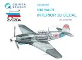 Yak-9T Interior for Zvezda 1:48