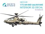 AH-64D late/AH-64E interior for Academy 1:72