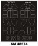 P-51B MUSTANG mask for Eduard 1:48
