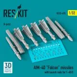 AIM-4D "Falcon" missiles w/launch rails for F-4D/E 1:32