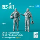CH-53E/ MH-53E pilots (standing - type 2) 1:72