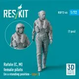 Rafale (C, M) female pilot (standing - type 2) 1:72