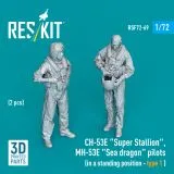 CH-53E/ MH-53E pilots (standing - type 1) 1:72 CH-53E/ MH-53E pilots (standing - type 1) 1:72