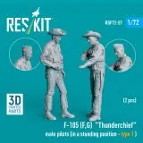 F-105 (F, G) pilots (standing - type 1 ) 1:72