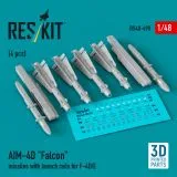 AIM-4D "Falcon" missiles w/ launch rails for F-4 1:48