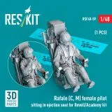 Rafale (C,M) female pilot sitting in ejection seat 1:48 Rafale (C,M) female pilot sitting in ejection seat 1:48