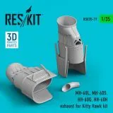 MH-60L/S, HH-60G/H exhaust for Kitty Hawk 1:35