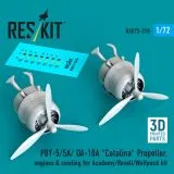 PBY-5 Propeller, engines & cowling for Academy 1:72 PBY-5 Propeller, engines & cowling for Academy 1:72