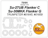Su-30MKK mask for Trumpeter 1:72