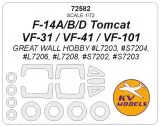 F-14A/B/D Tomcat mask fot GWH 1:72