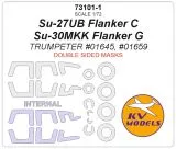 Su-30MKK mask (Double sided) for Trumpeter 1:72