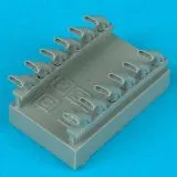 P-39C/D fishtail exhaust für Eduard 1:48