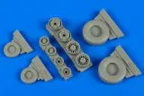 F-14A Tomcat weighted wheels für Hobby Boss 1:48