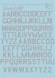 USAF modern stencil letters and numbers. Grey 1:48