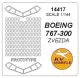 Boeing 767-300 mask for Zvezda 1:144