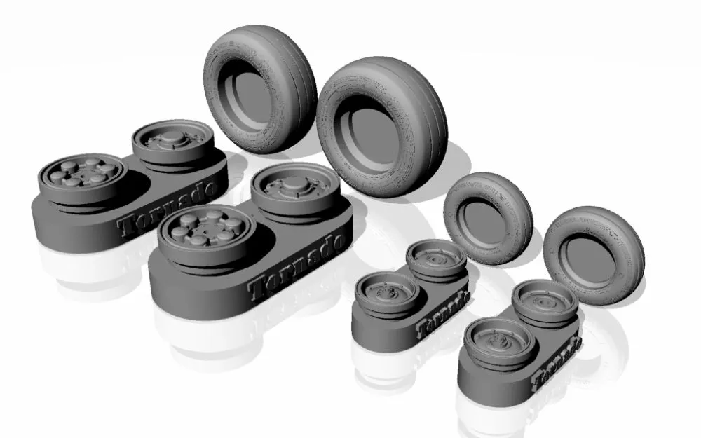 Panavia "Tornado" wheels, w/ tires type "a" 1:48