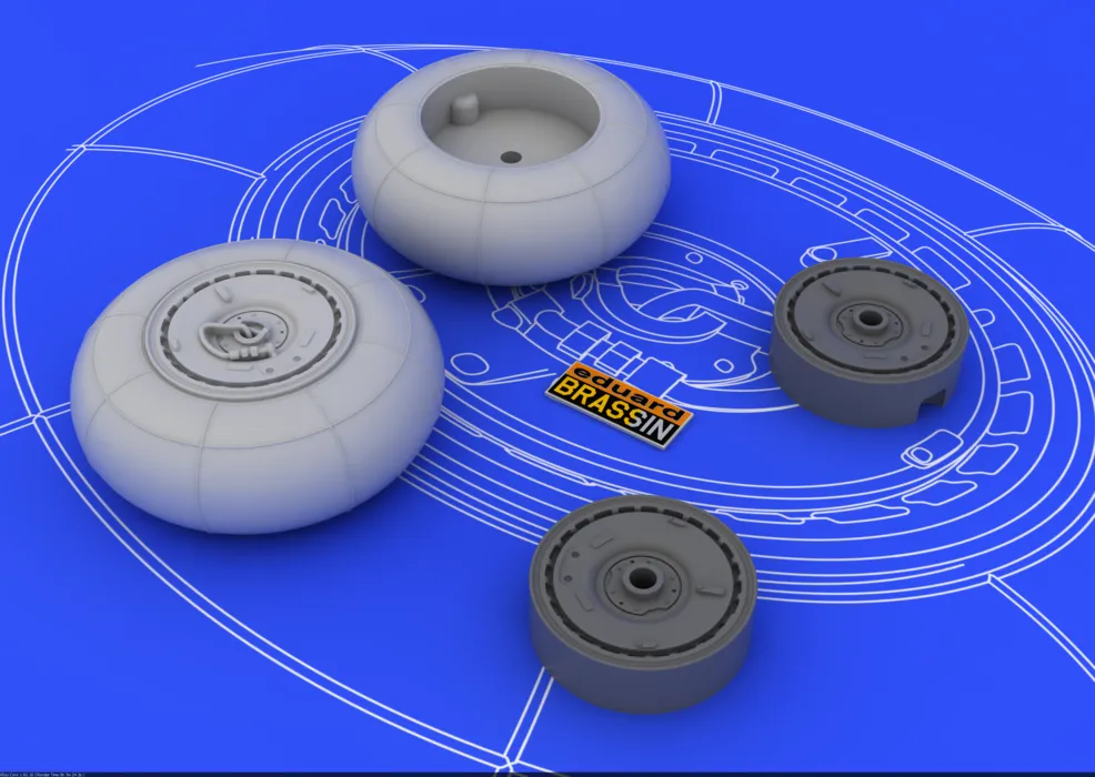 Bf 110 E/ F/G main undercarriage wheels 1:48