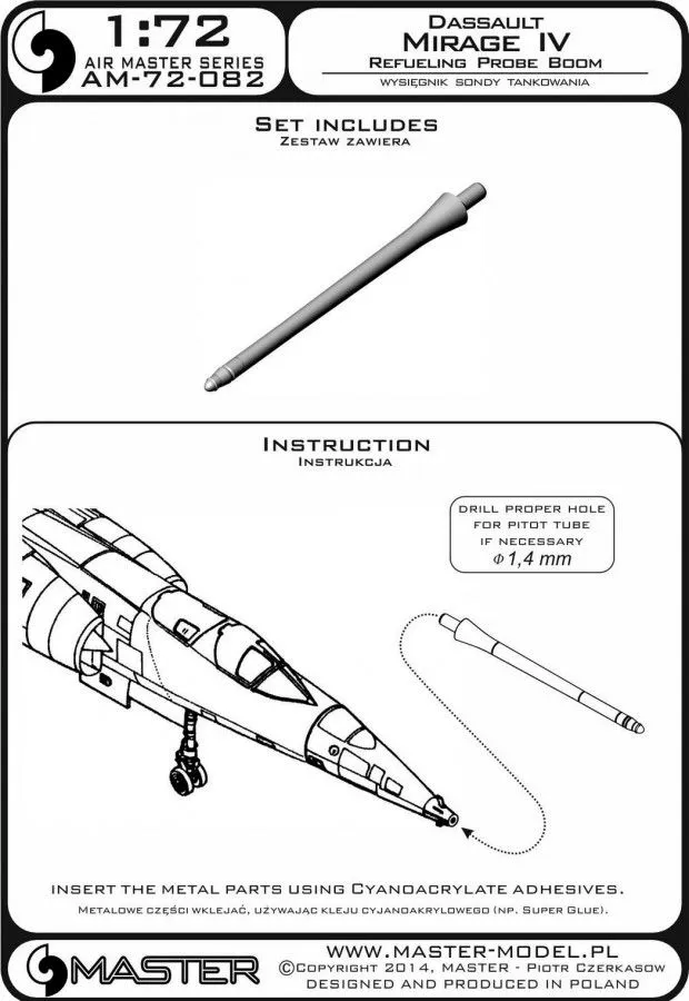 Mirage IV - Refueling Probe Boom 1:72