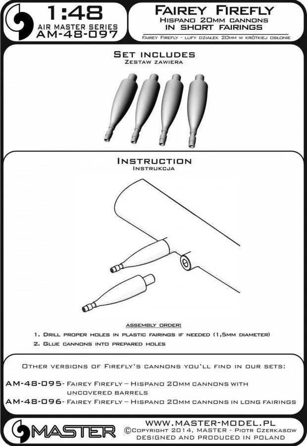 Fairey Firefly Hispano 20mm cann. in short fairings 1:48