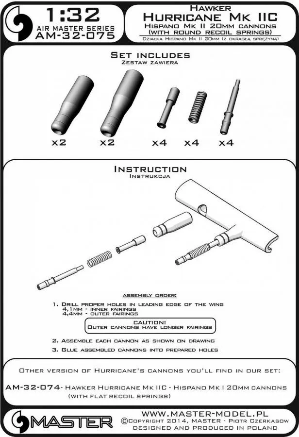 Hawker Hurricane Mk IIC - Hispano Mk II 20mm can. 1:32