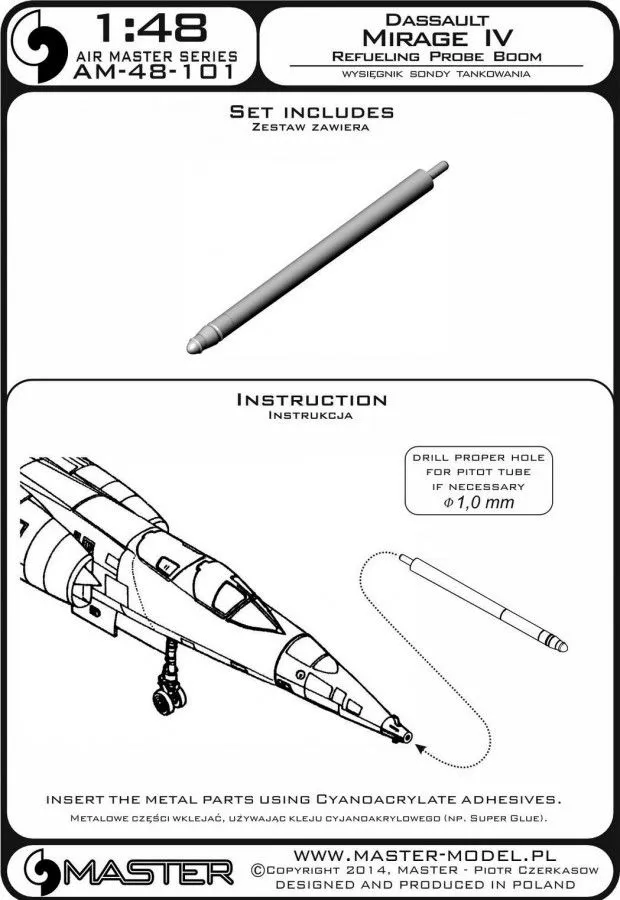 Dassault Mirage IV - Refueling Probe Boom 1:48