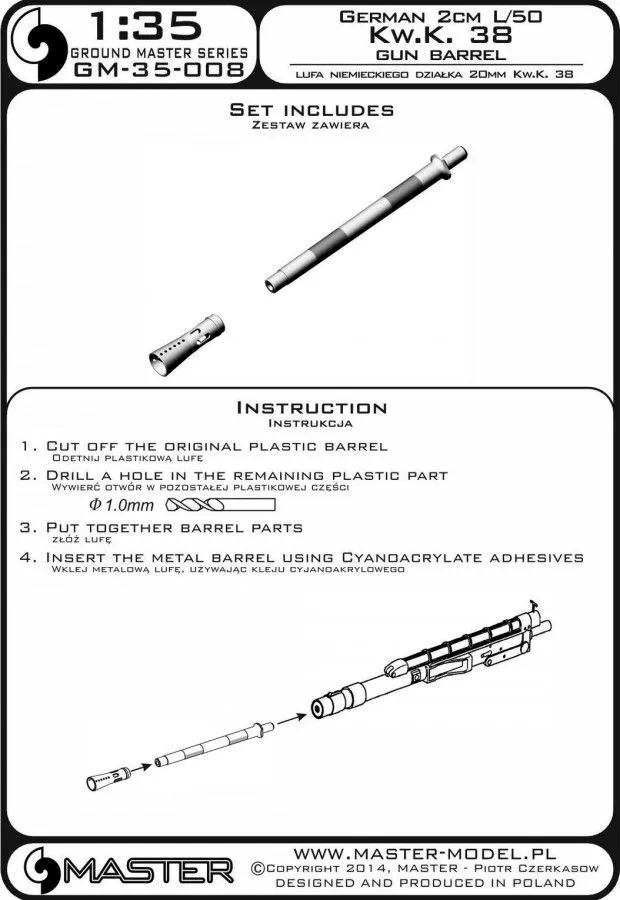 German 2cm L/50 Kw.K. 38 1:35