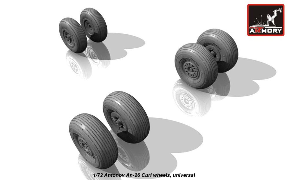 An-26 Curl weighted wheels 1:72
