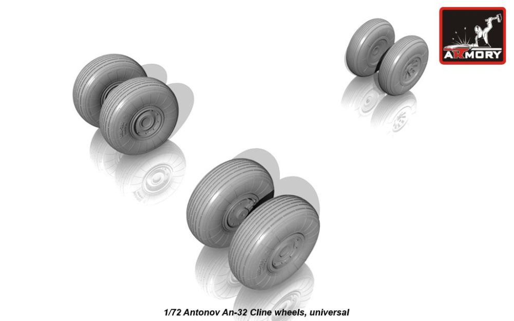 An-32 Cline weighted wheels 1:72