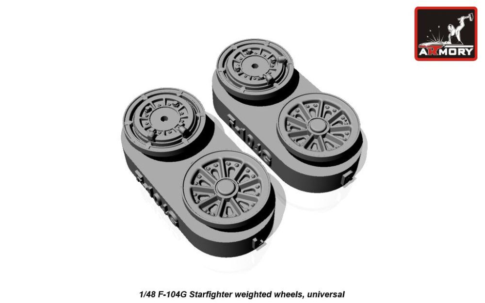 F-104G Starfighter weighted wheels 1:48