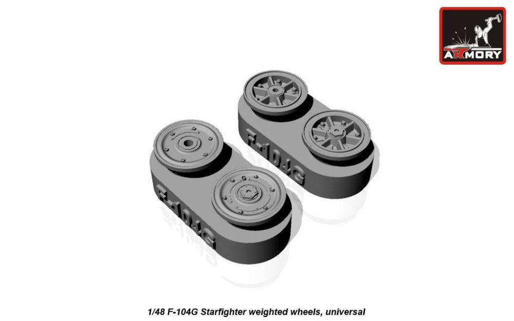 F-104G Starfighter weighted wheels 1:48