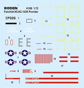 Fairchild NC/AC-123K Black Spot 1:72