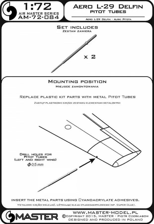 Aero L-29 Delfin - Pitot Tubes 1:72
