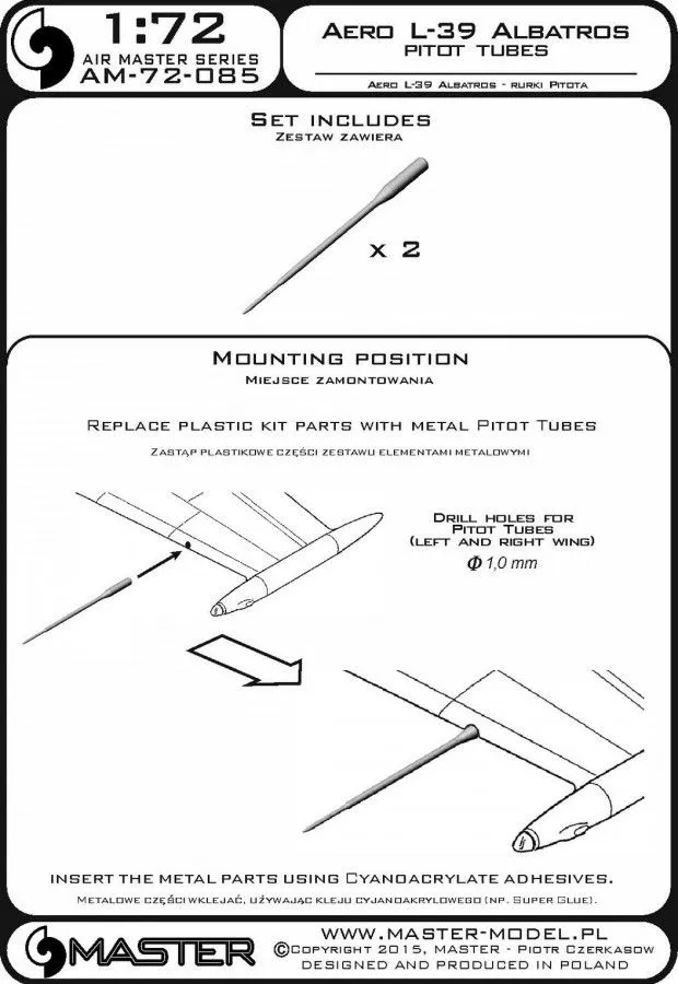 Aero L-39 Albatros - Pitot Tubes 1:72