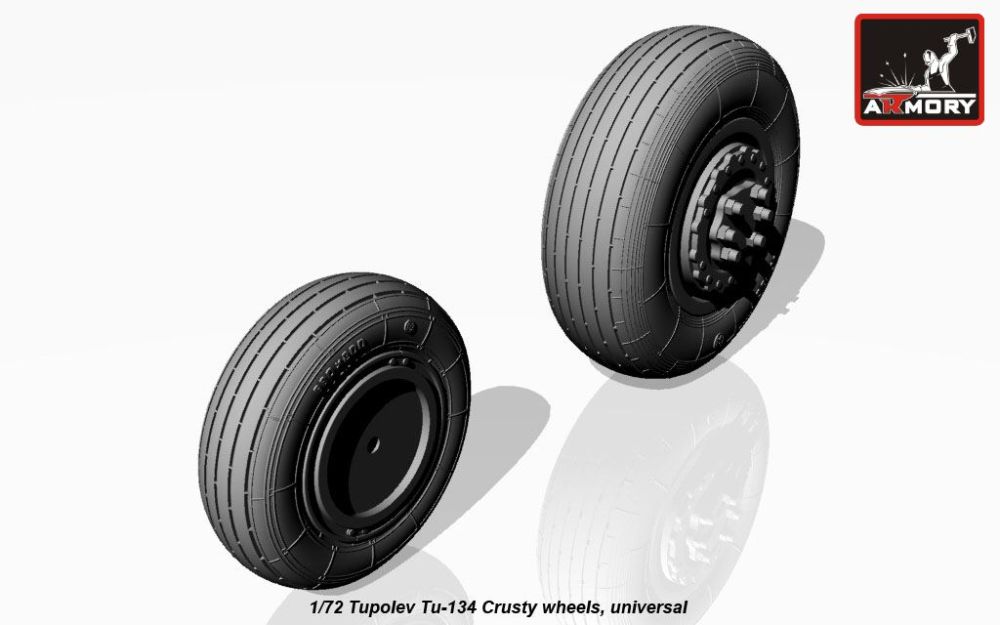 Tupolev Tu-134 Crusty wheels 1:72