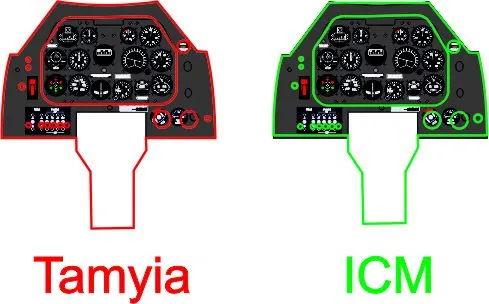 P-51B/C Mustang III - Instument panel 1:48