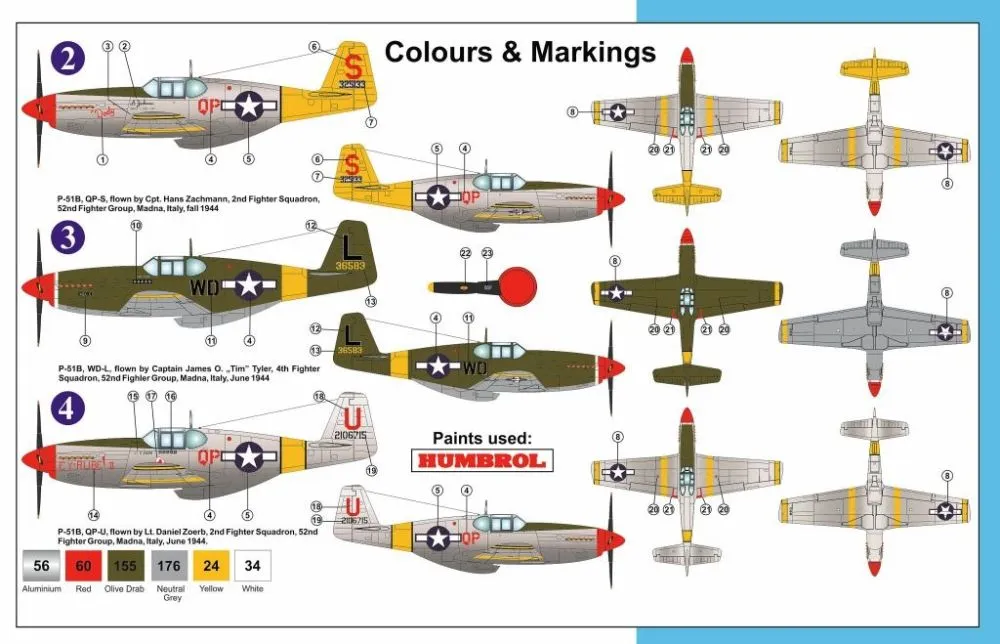 P-51B Mustang "52ND FG" 1:72