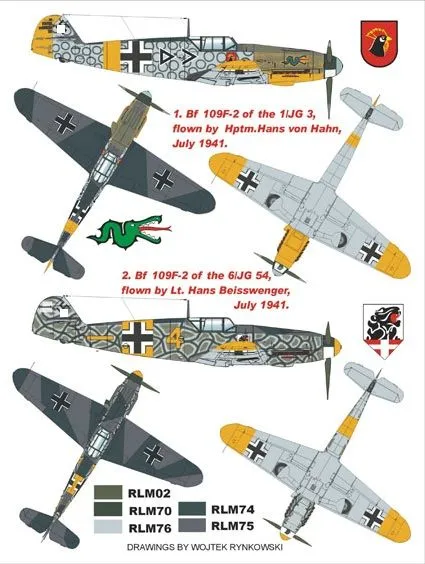 Bf 109F-2 super mask for Zvezda P.2 1:48