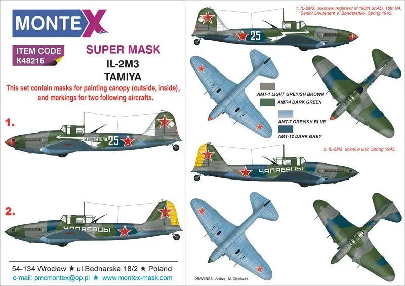 Il-2M3 super mask für Tamiya Part.1 1:48