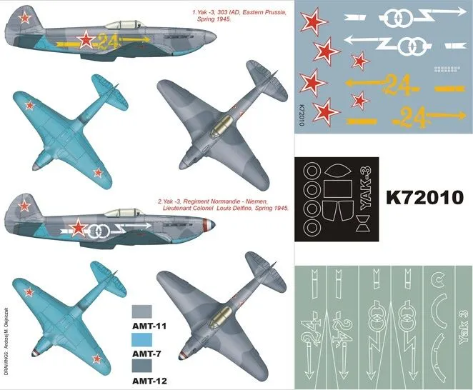 Yak-3 super Mask for Zvezda 1:72